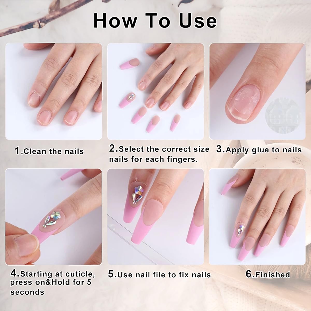 WBRRFJJ spring-summer DIY manicure nails suit daily wear and party looks.