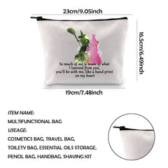 WCGXKO Musical Makeup Bag gold zipper detail provides secure closure.