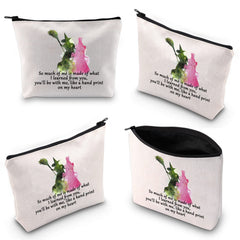 WCGXKO Musical Makeup Bag compact size for travel and daily carry.