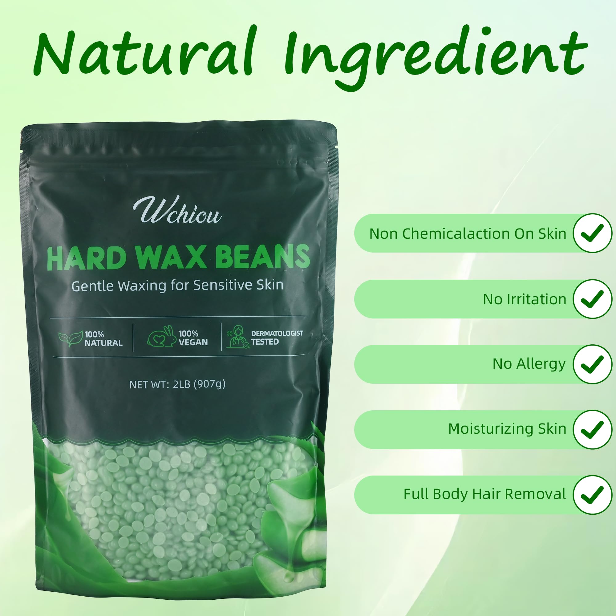 Wchiou bikini-area waxing with aloe vera beads for precise bikini-line results