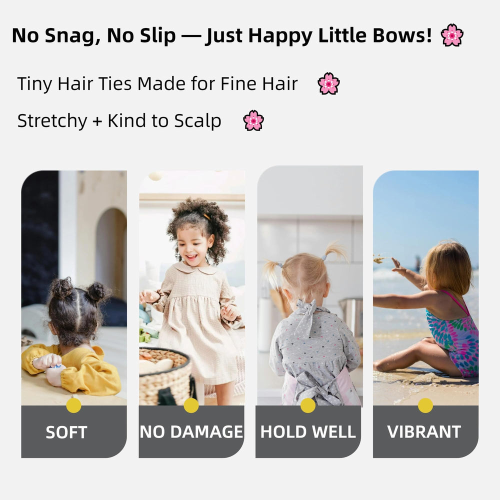 WDGROW mini hair ties color variety allows playful daily styling.