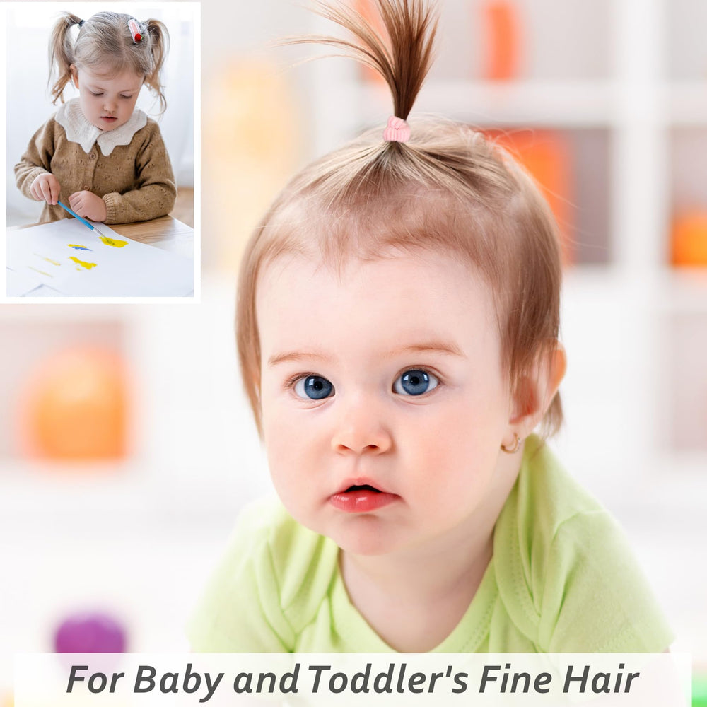 WDGROW mini hair ties elasticity demo shows secure, gentle support for fine hair.