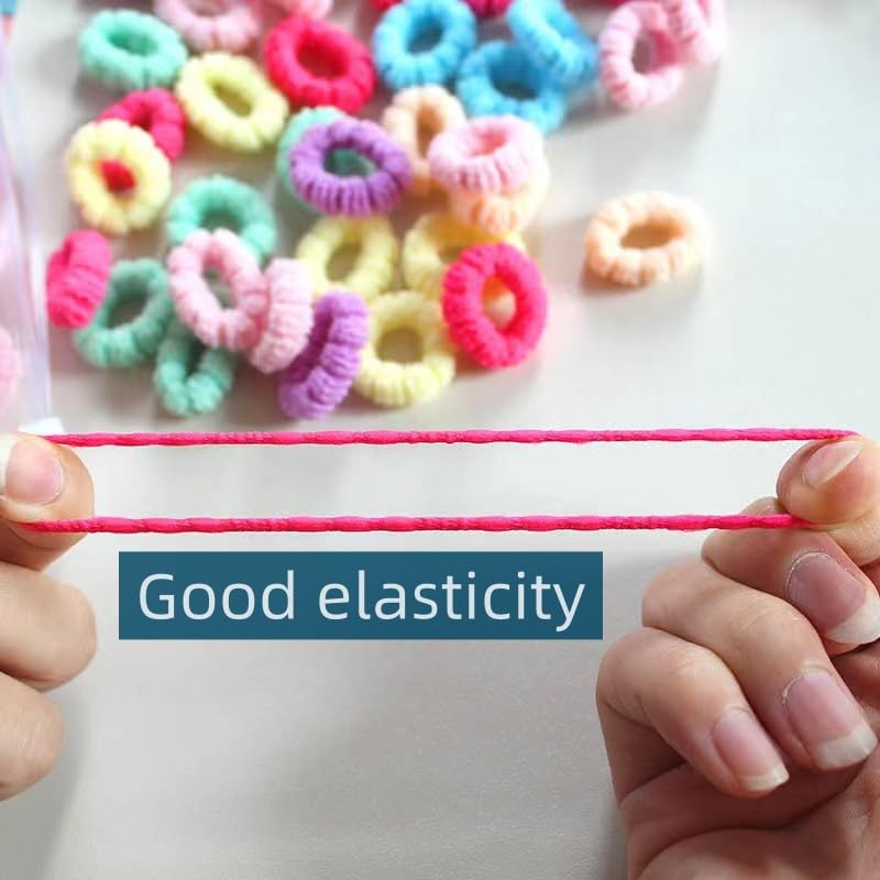 WDGROW mini hair ties in reusable bag for organized storage and on-the-go use.