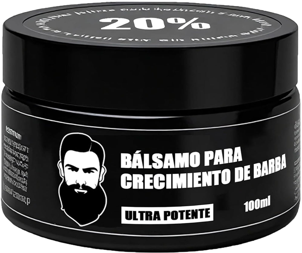 Wdvpue Beard Growth Balm jar closeup showing clear balm for softer beard