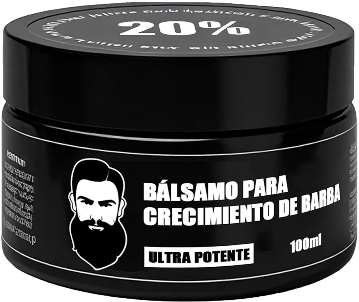 Wdvpue Beard Growth Balm jar closeup showing clear balm for softer beard