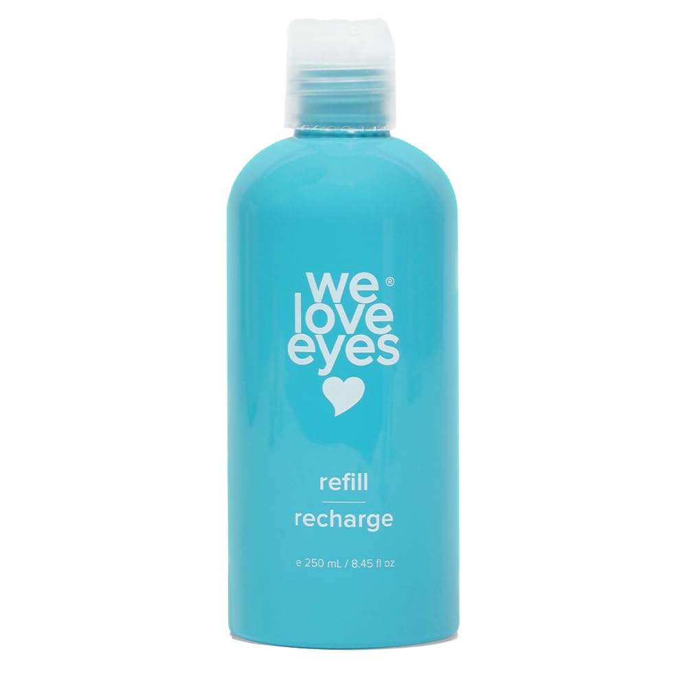 We Love Eyes Tea Tree Eyelid Cleanser bottle closeup for gentle cleansing