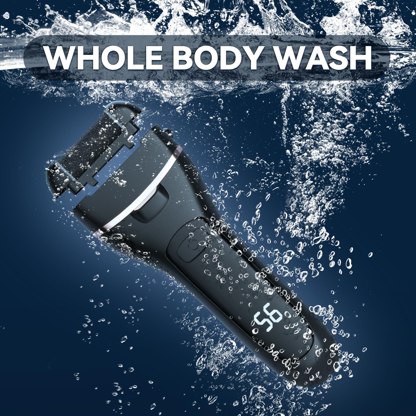 Wea&Hea dual-speed control enables gentler or deeper exfoliation