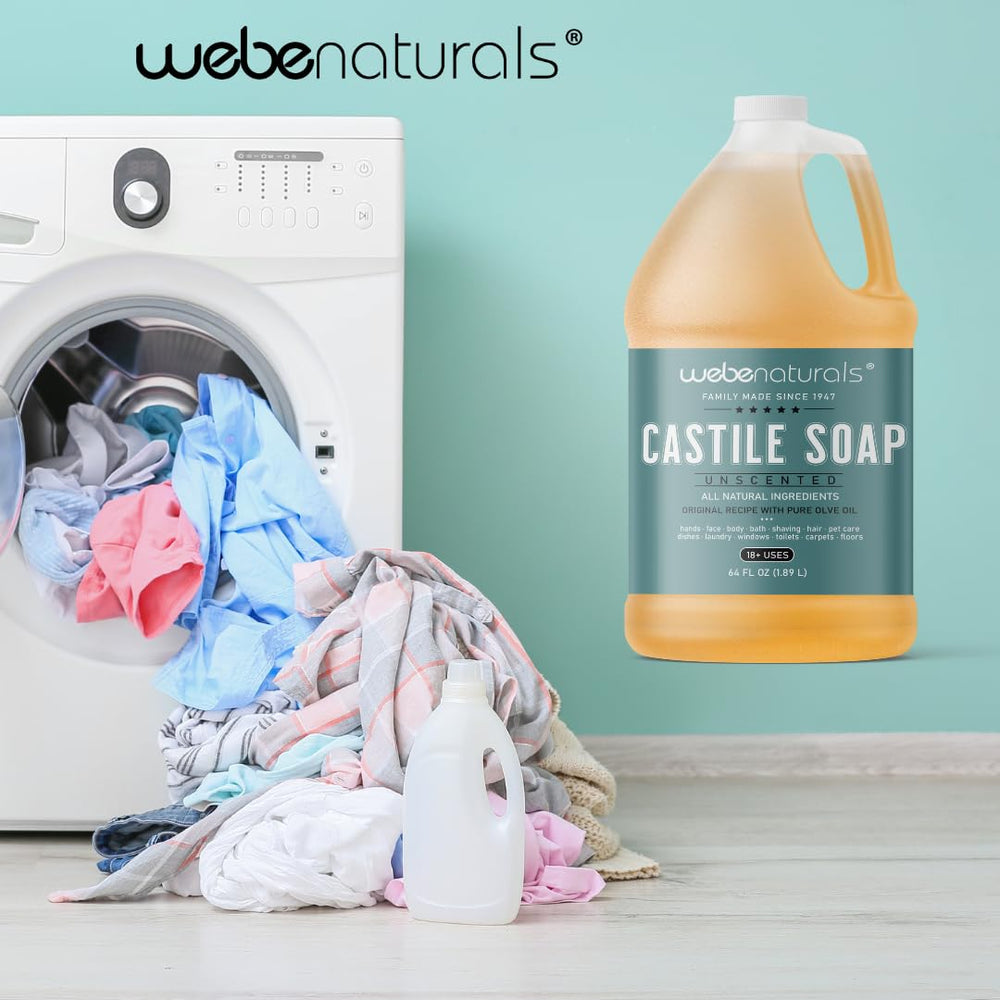 WEBE unscented soap used as body wash for dry skin comfort