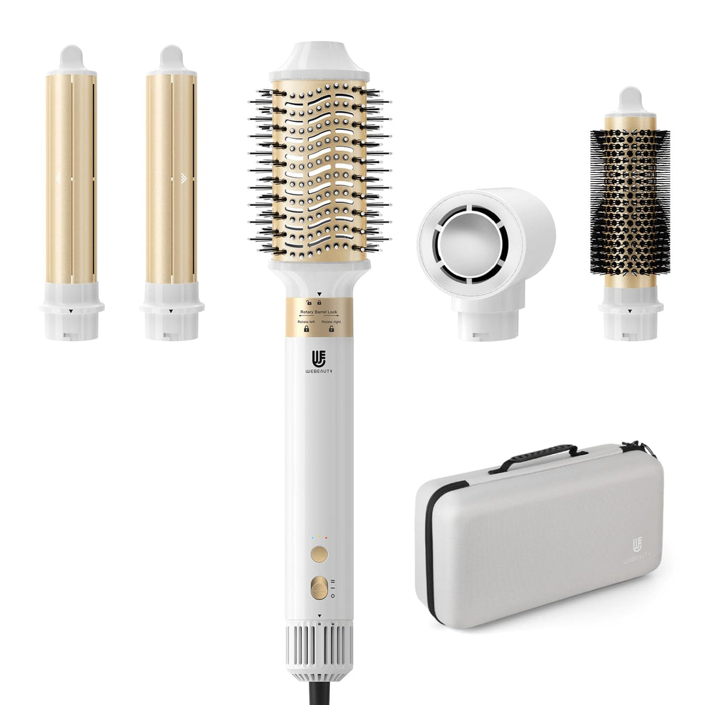 webeauty 5 in 1 hot air brush with dryer attachment for quick drying and styling