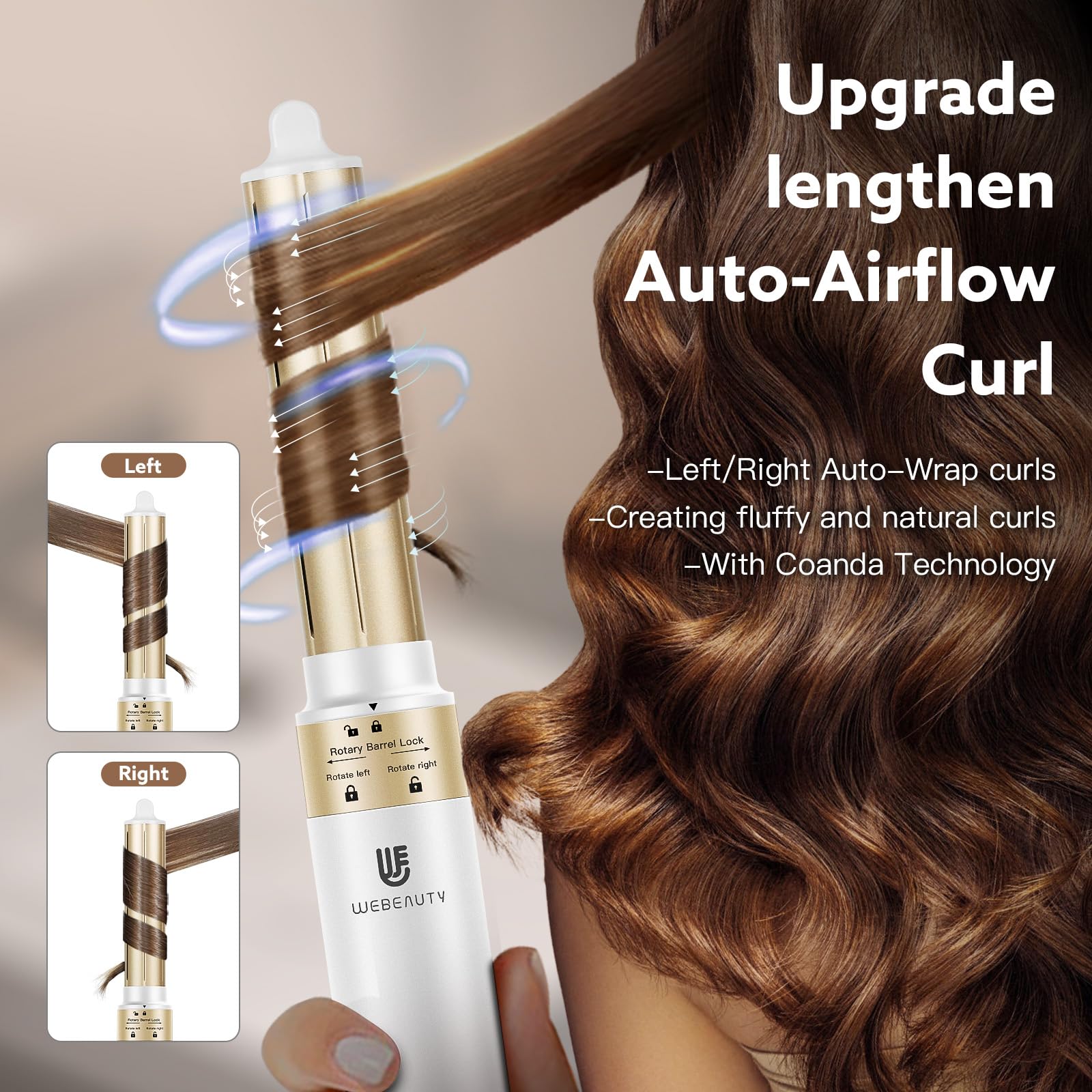 webeauty 5 in 1 hot air brush round brush for volumizing hair