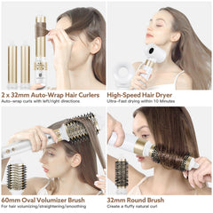 webeauty 5 in 1 hot air brush straightener plate for smooth styling