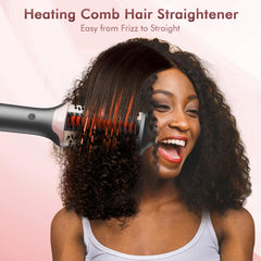 WeBeauty 2-in-1 styler demonstrates mode switching for smooth results.