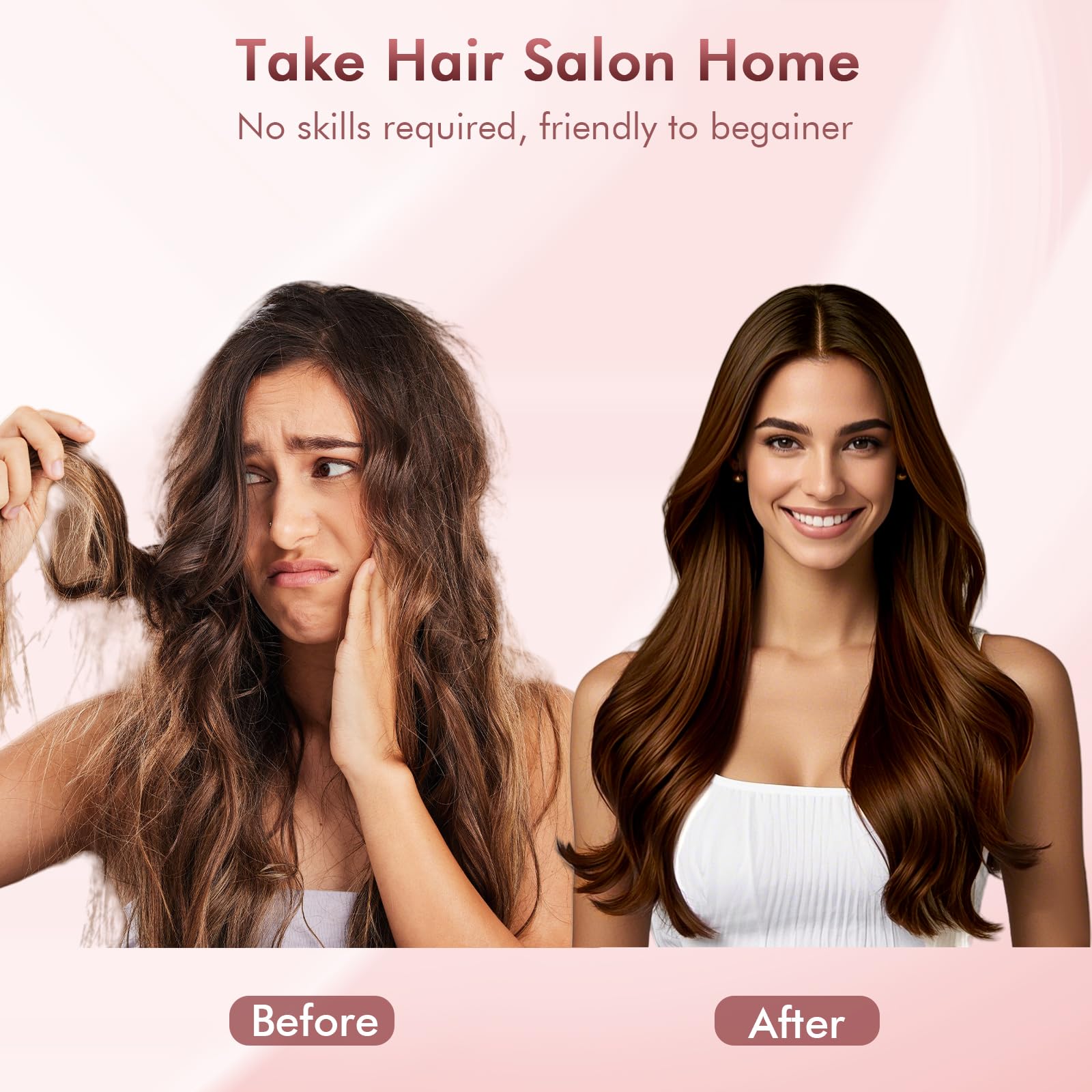 WeBeauty negative ion technology reduces static for silky shine.