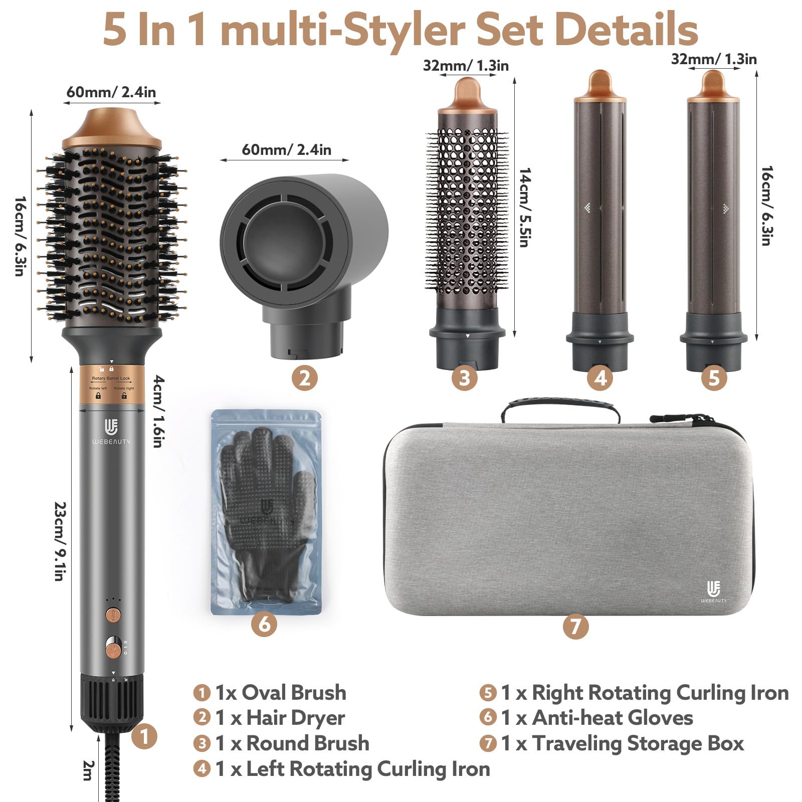 Webeauty grey-gold housing design offers premium style and safety features.
