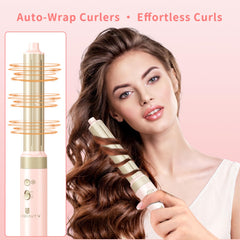 WeBeauty Hair Dryer Brush ionic ceramic barrel in pink for frizz control and shine.