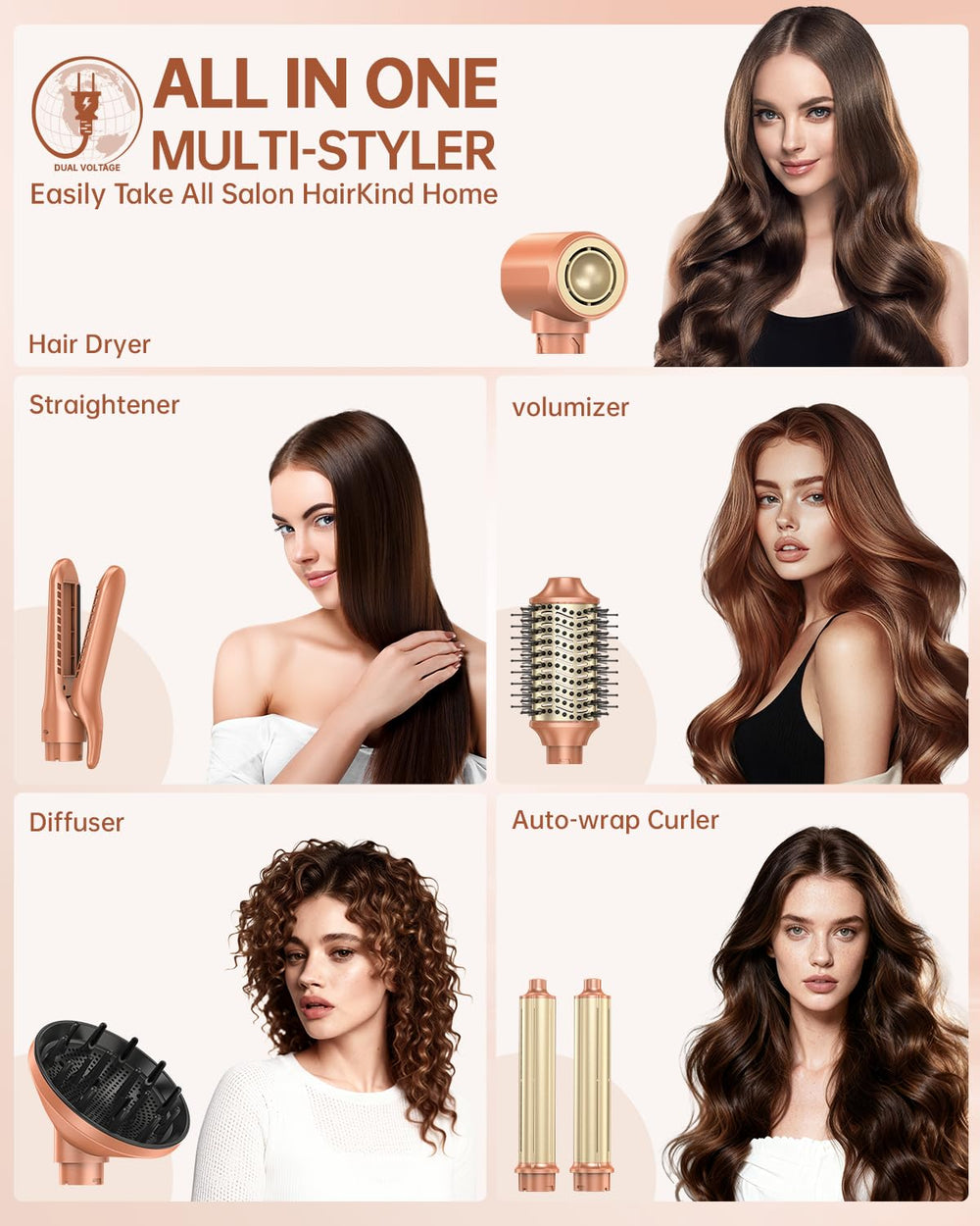 webeauty high-speed motor delivers fast drying and efficient styling