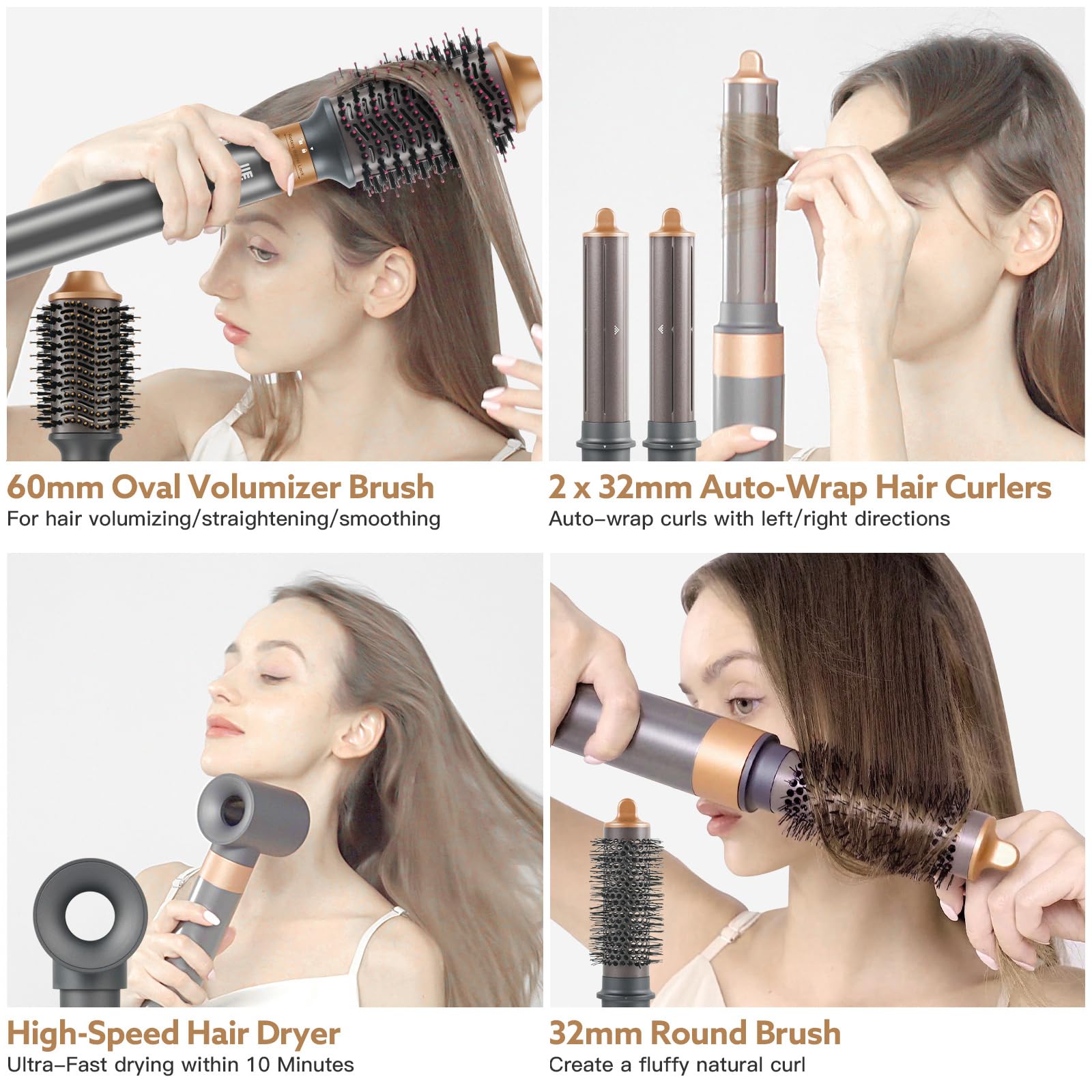 webeauty hot air wrap styler right curl barrel creates natural waves