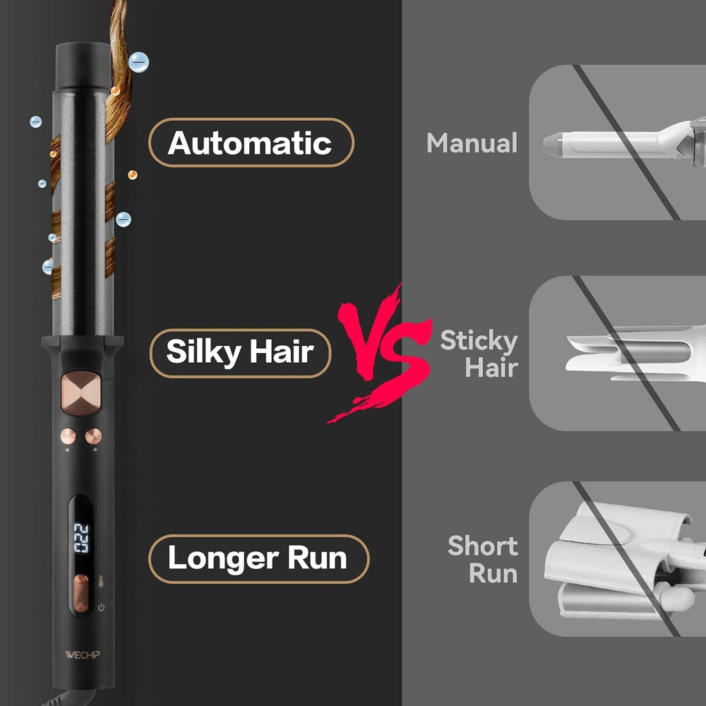 WeBeauty long-hair styling with the 5.5-inch barrel for smooth waves.