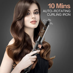 WeBeauty tourmaline ceramic barrel close-up for frizz control and shine.