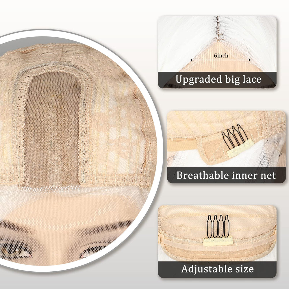 WECAN adjustable-strap wig ensures comfortable fit for most head sizes.
