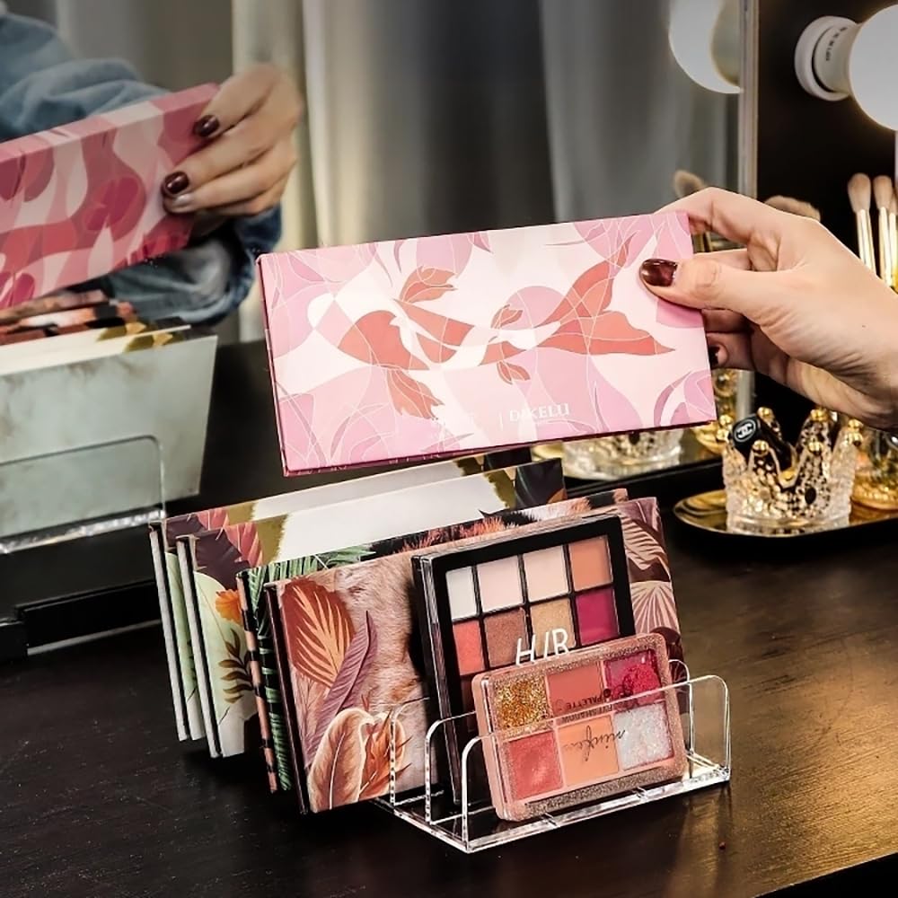 WECHENG vanity display stand on countertop showcasing cosmetics neatly