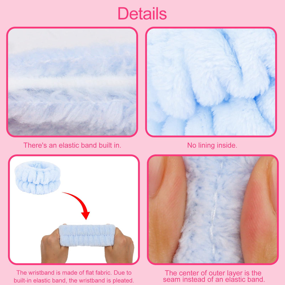 Wecoe blue scrunchies set adds style and function for pampering.