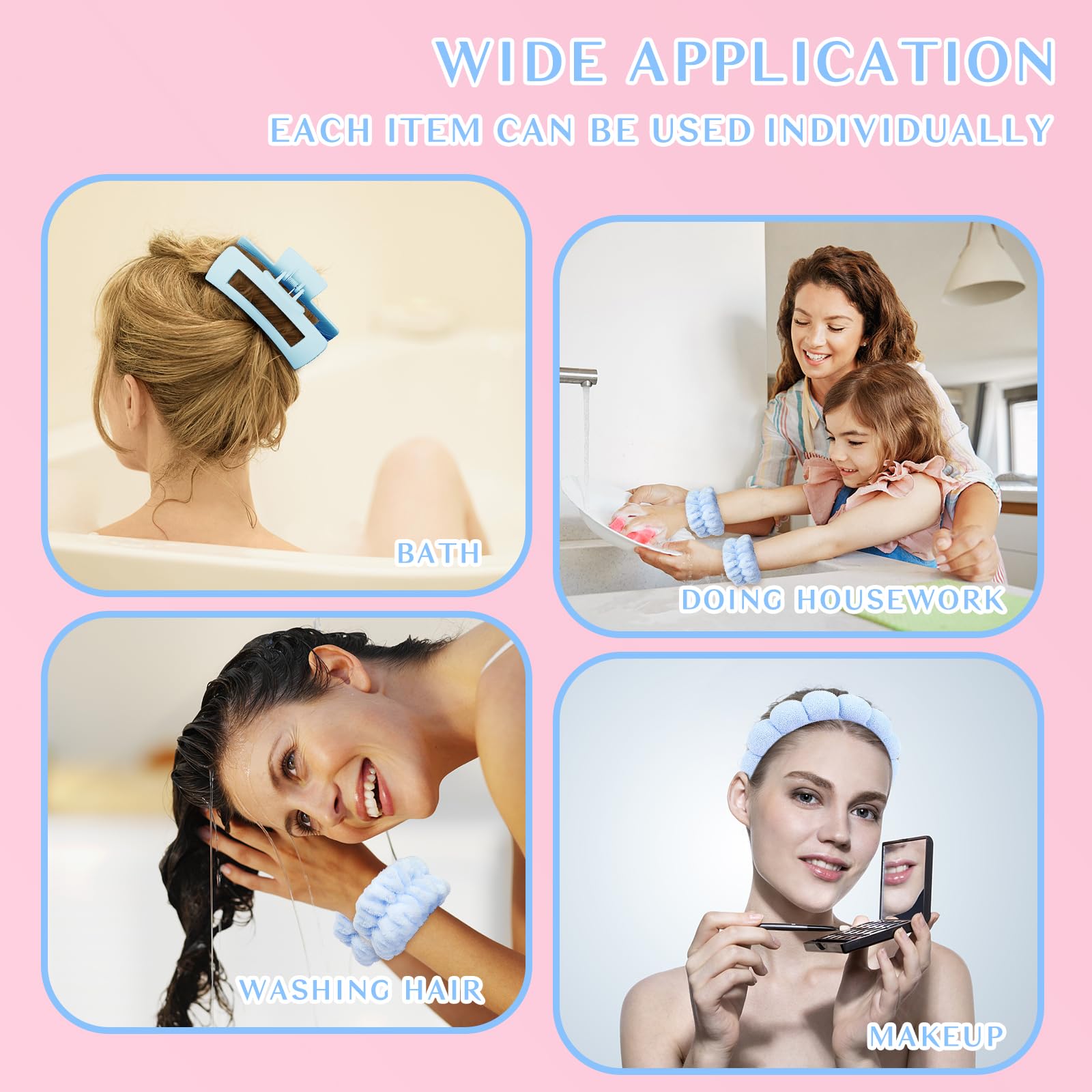 Wecoe blue puffy sponge for gentle cleansing and makeup application.
