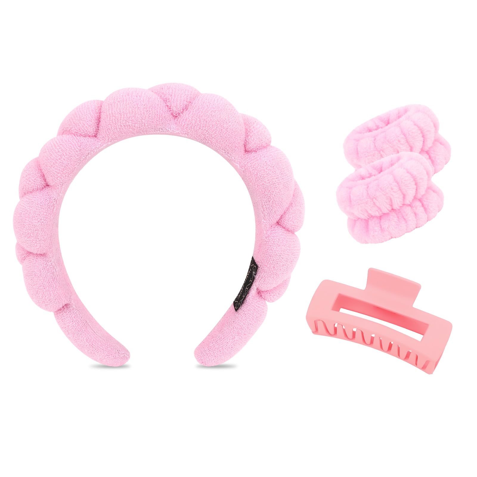 Wecoe spa set makeup headband keeps hair away for easy face washing