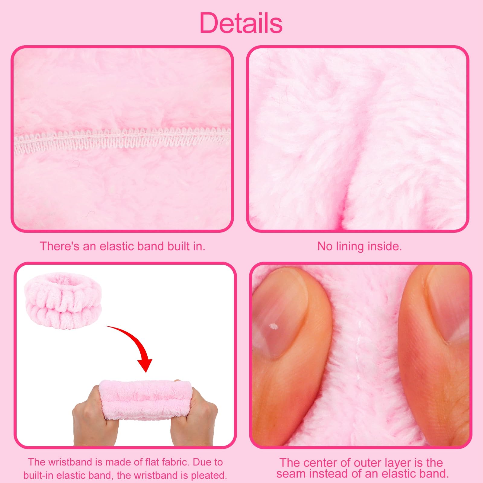 Wecoe spa set skincare headband closeup shows soft fabric and gentle touch