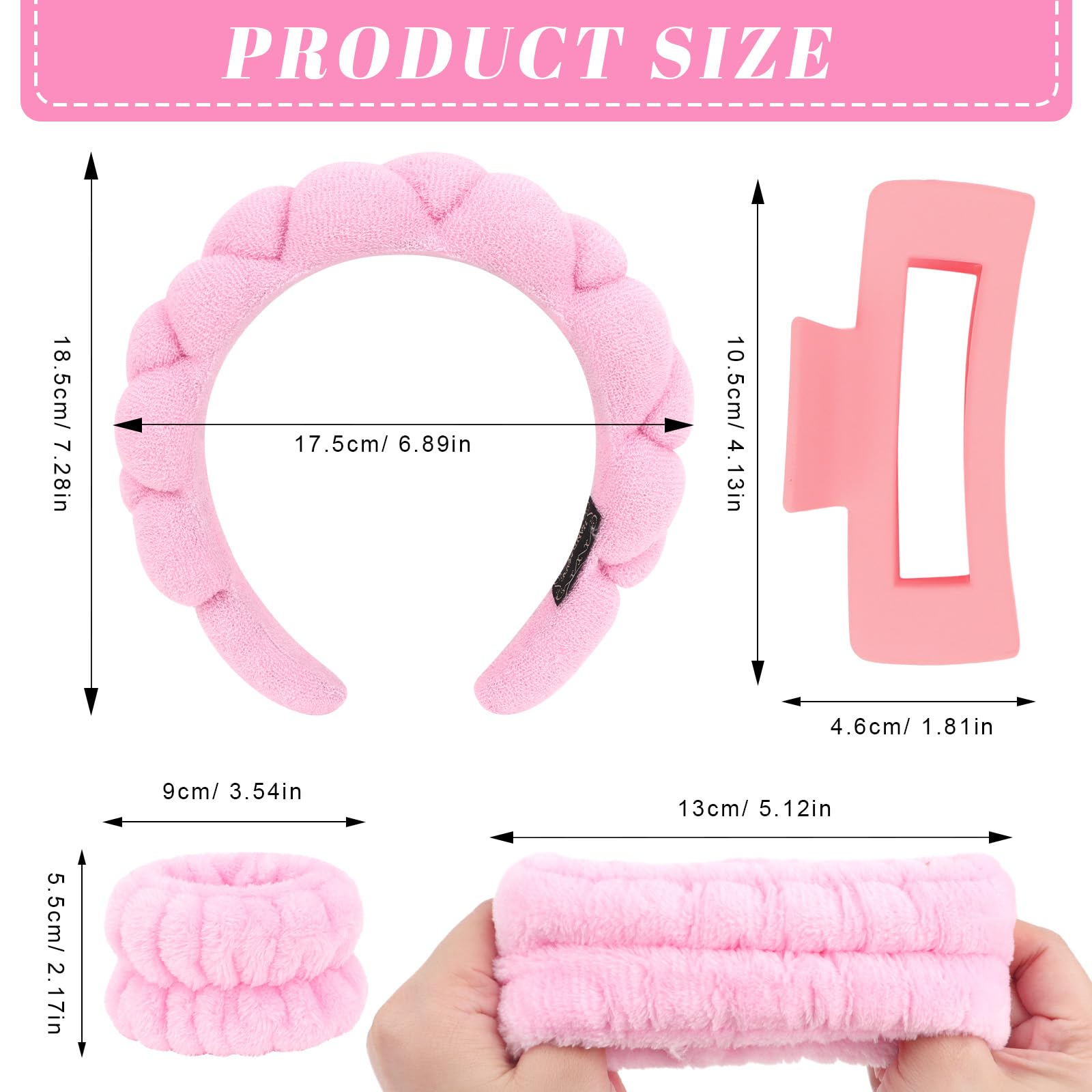 Wecoe spa set microfiber wristbands absorbent comfort for skincare sessions