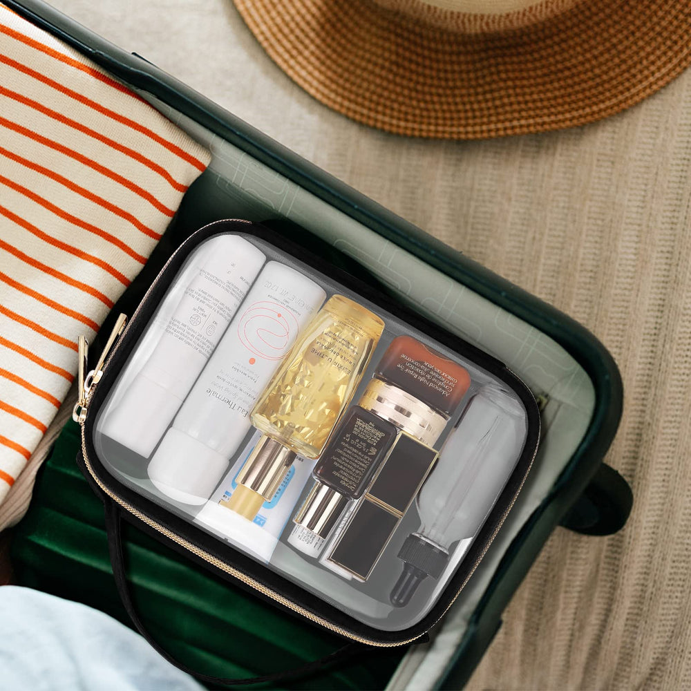 Wedama clear toiletry bag multipurpose use as cosmetic or travel organizer.