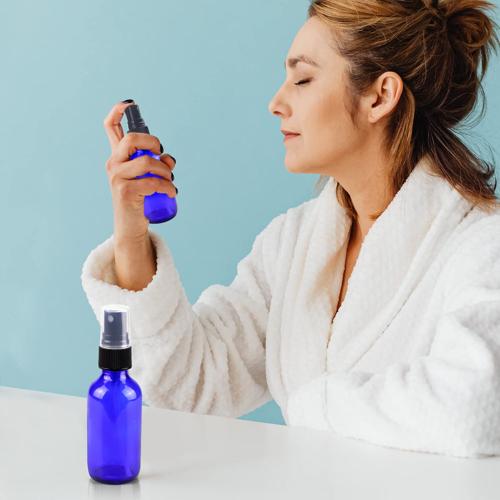 Wedama UV-protected glass bottle close-up preserving formulas and scents