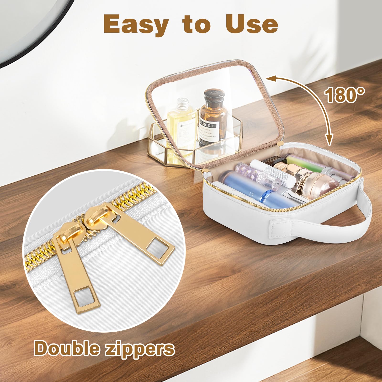 Wedama quart-size cosmetic bag keeps essentials visible and within airline limits.