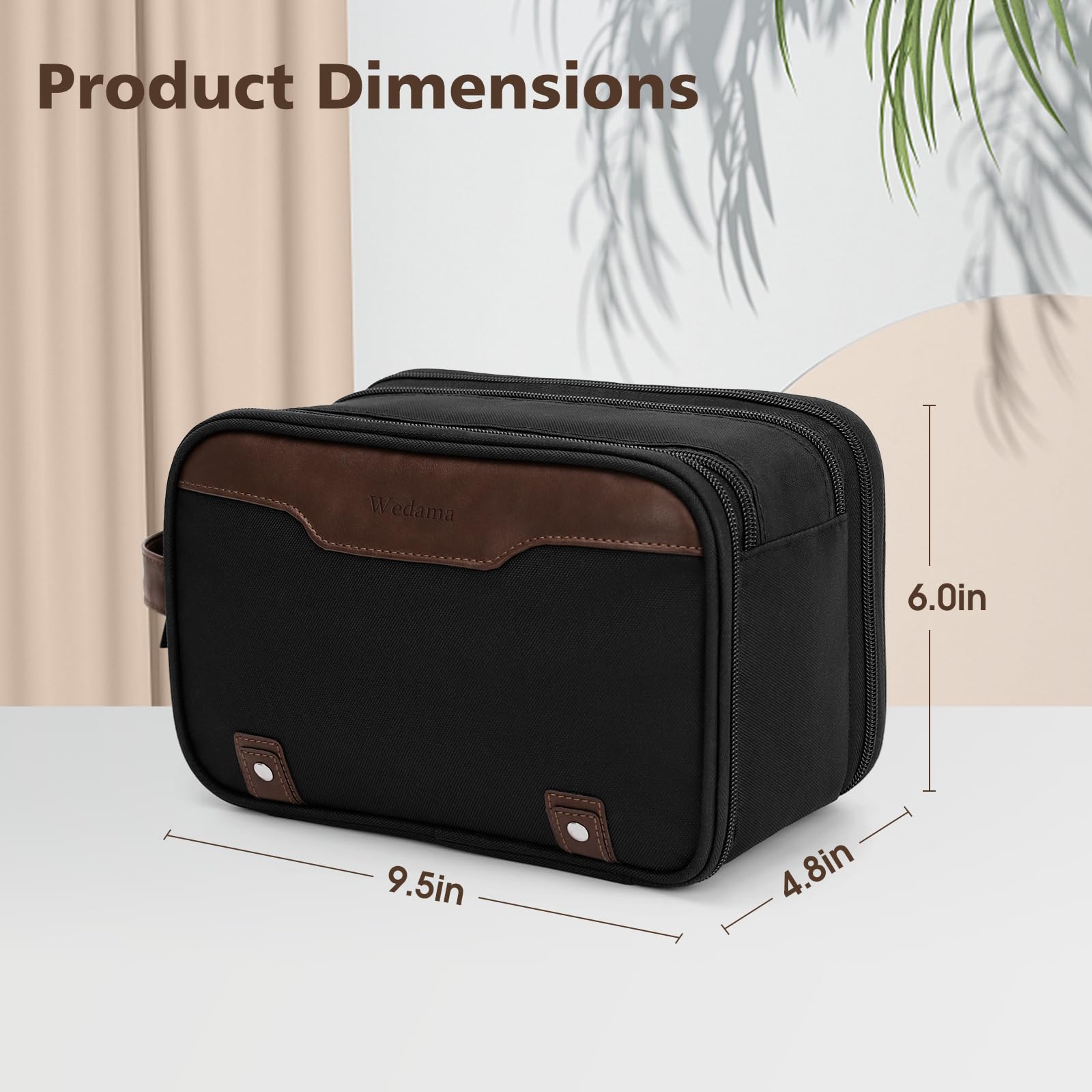 Wedama bag features double zippers for quick access