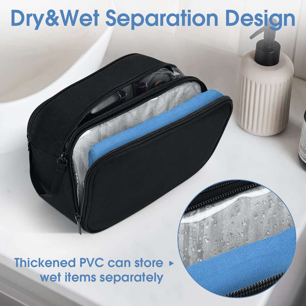 Wedama toiletry bag features double zippers for smooth, durable closures on the go