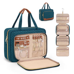 Wedama toiletry bag front view shows compact travel organization