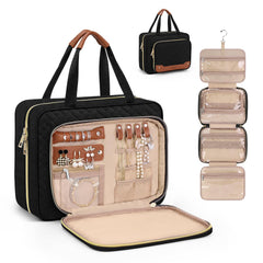 Wedama Toiletry Bag hanging back view for easy access on travels