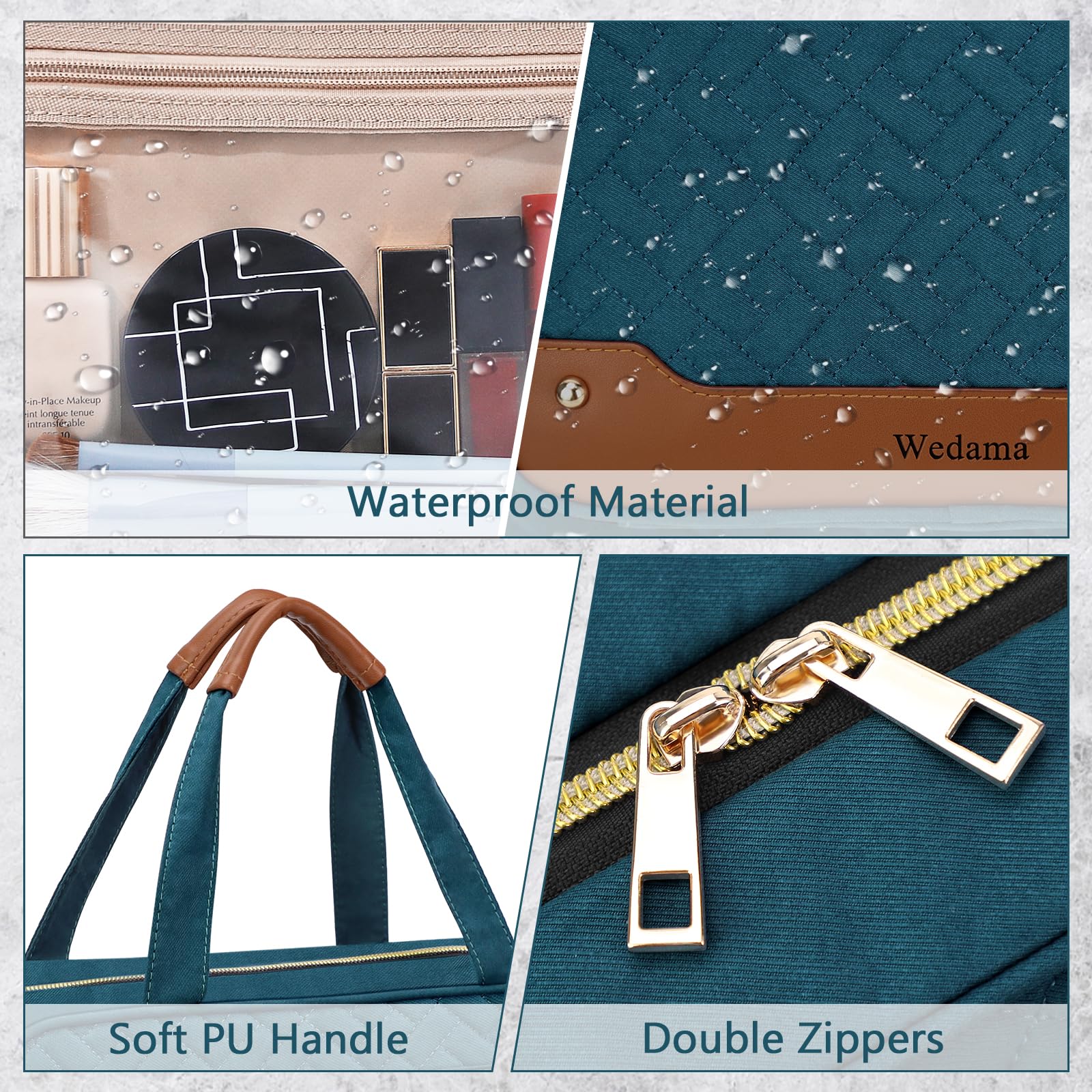 Wedama toiletry bag interior compartments separate items for quick access