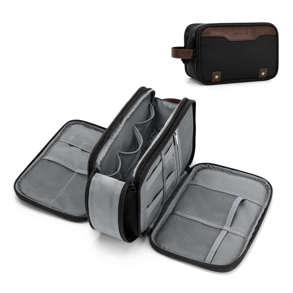 Wedama toiletry bag exterior with PU handle for easy carrying on travel