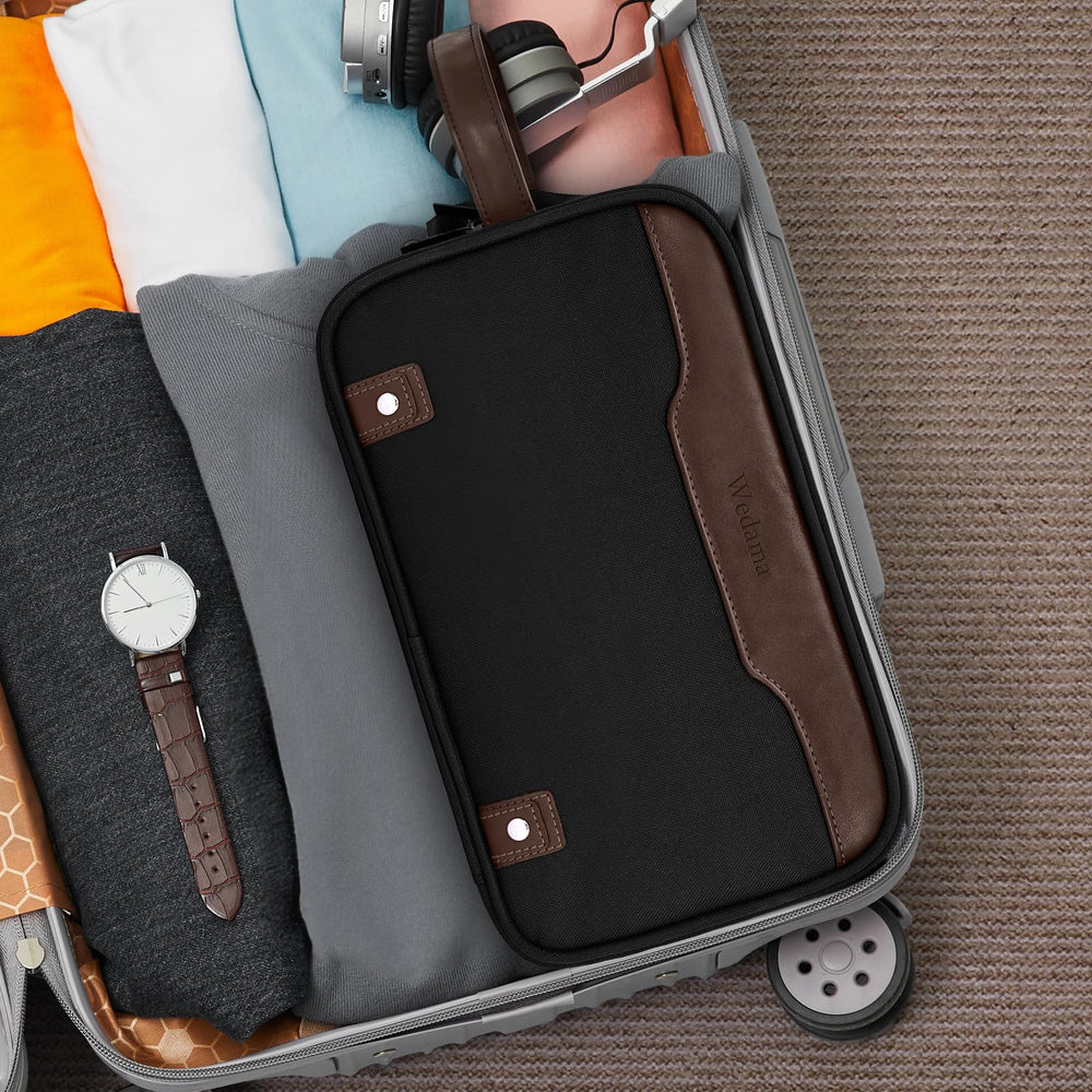 Wedama Toiletry Bag stylish-metal-elements finish adds professional look for business trips