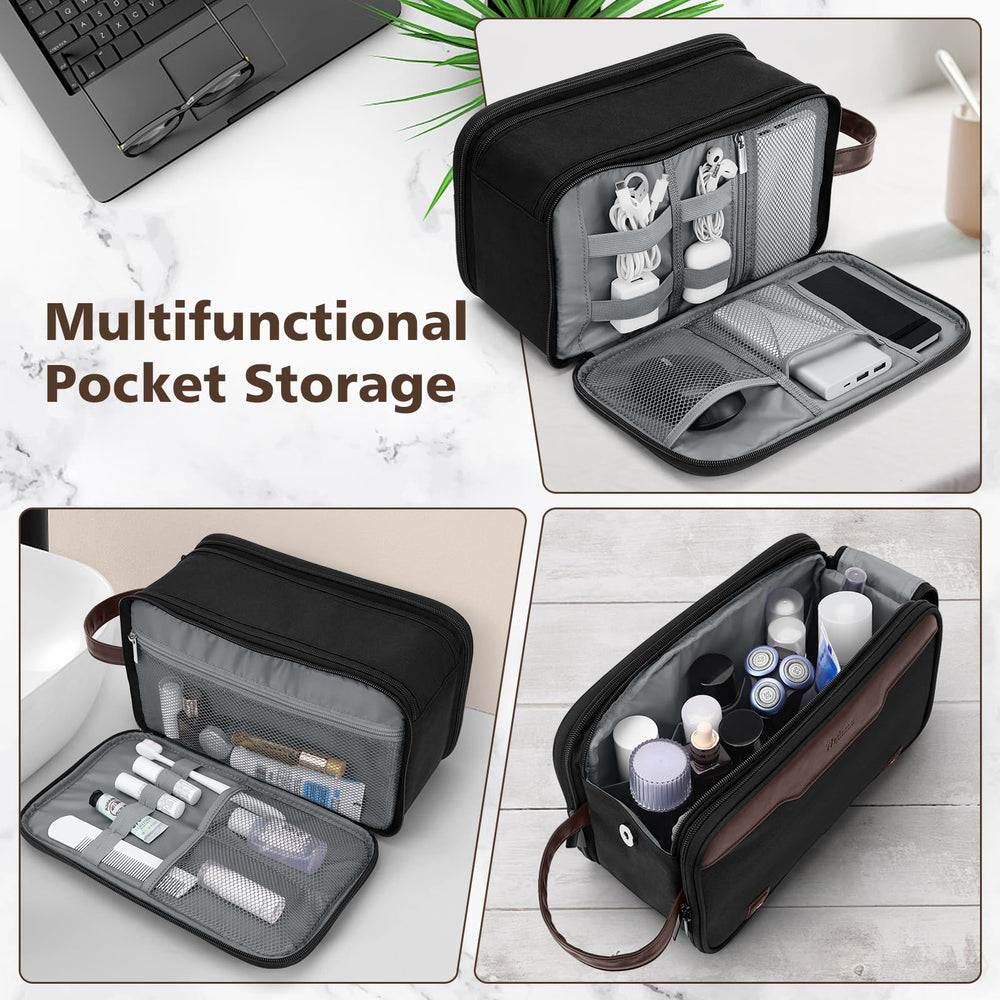 Wedama Toiletry Bag pu-handle-detail easy carrying and hanging after use
