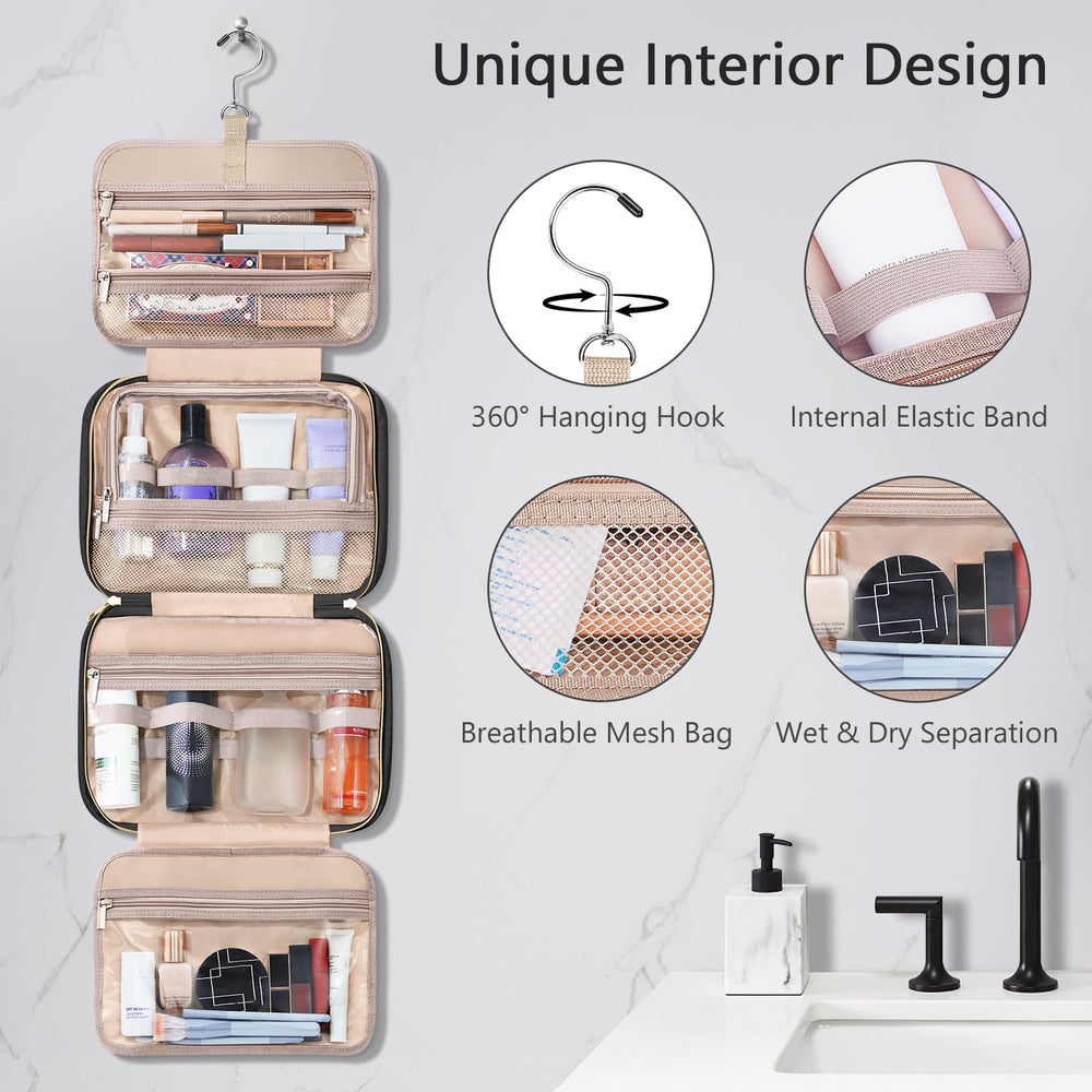 Wedama Toiletry Bag U-shaped opening for quick item retrieval during trips