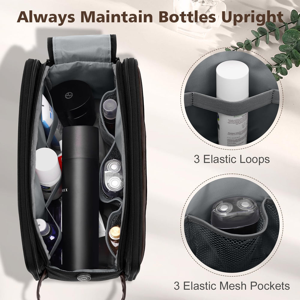Wedama Toiletry Bag waterproof-oxford-material protects contents in bathroom or rain