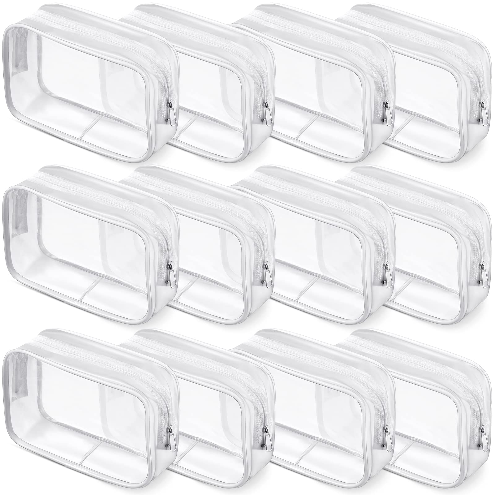 Weewooday clear makeup bag stack shows contents at a glance for quick routines.