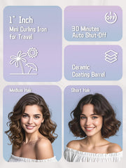 WEEYUM travel curling iron compact size fits easily in bags.