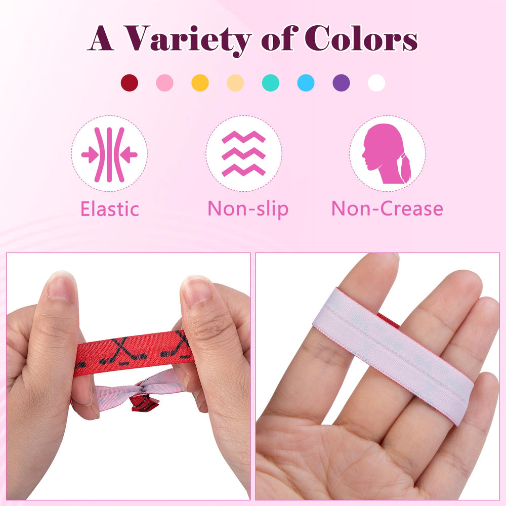 Wehhbtye secure-fit hair ties stay in place during fast hockey moves