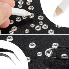 Weico clear rhinestones 2mm close-up highlighting clean glass shine for crafts and makeup