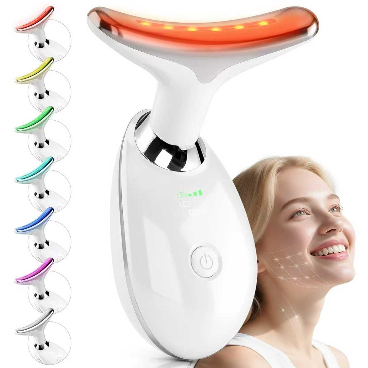 WEIGFAHEN 7-color face massager front view for pore cleansing and relaxation.