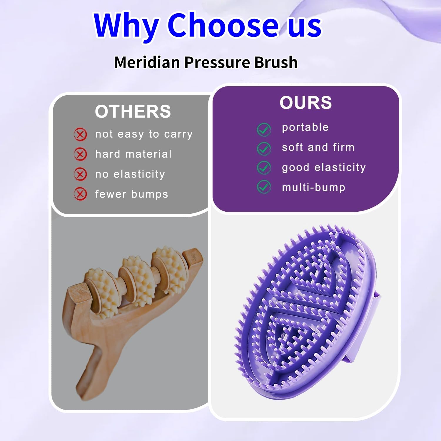 WeiiTech soft-material brush close-up shows skin-friendly design.