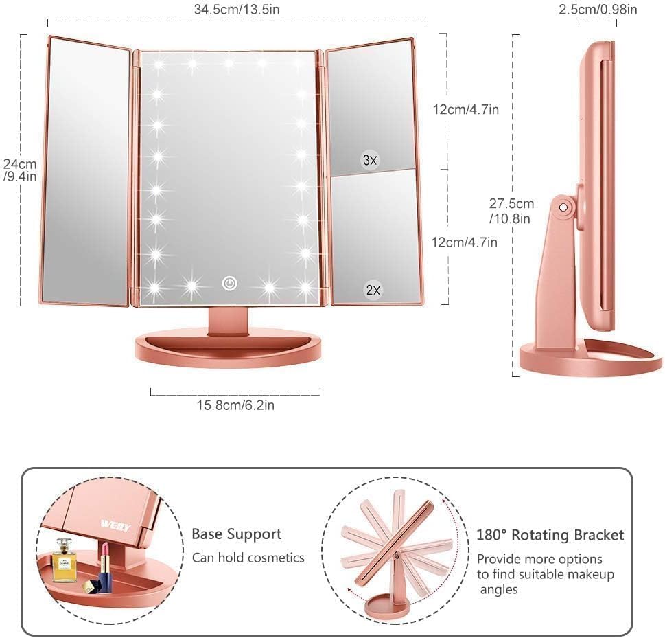 WEILY mirror proves 180-degree rotation for flexible viewing angles